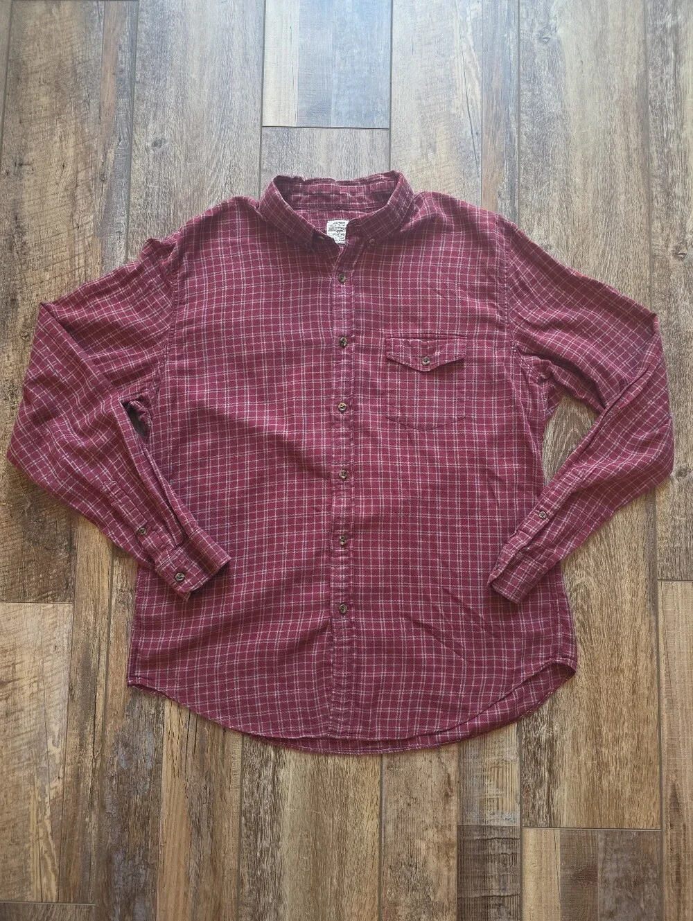 J.Crew - Heavyweight Flannel Workshirt 2-Shirt Bundle - Large - Red & Grey Blue